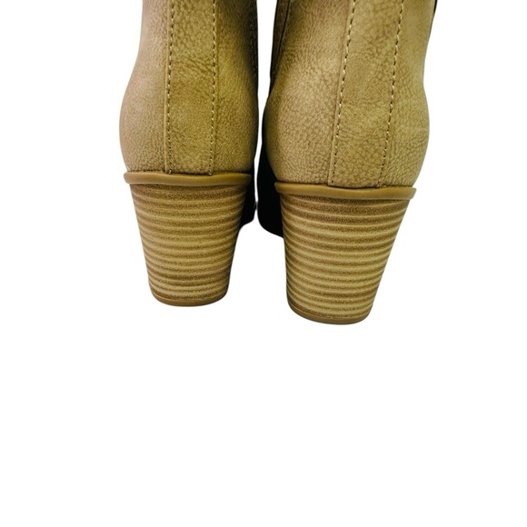 Korks Hadley Natural Nubuck Chunky Block‎ Heel Booties Womens Size 9M NWB - Picture 14 of 16